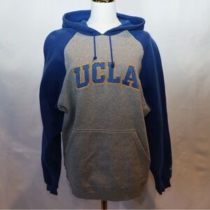 Adidas Team UCLA Hoodie Sweatshirt Gray & Blue Size Medium